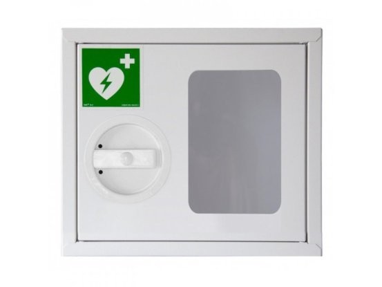 Defibrilátorová skříň (AED) s alarmem, bílá EURO