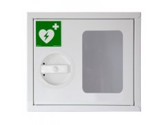 Defibrilátorová skříň (AED) s alarmem, bílá EURO