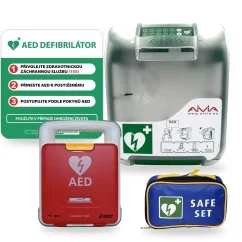 Záchranné stanoviště na stěnu na kód – AED CardioAid-1 + skříň AIVIA 210 V3