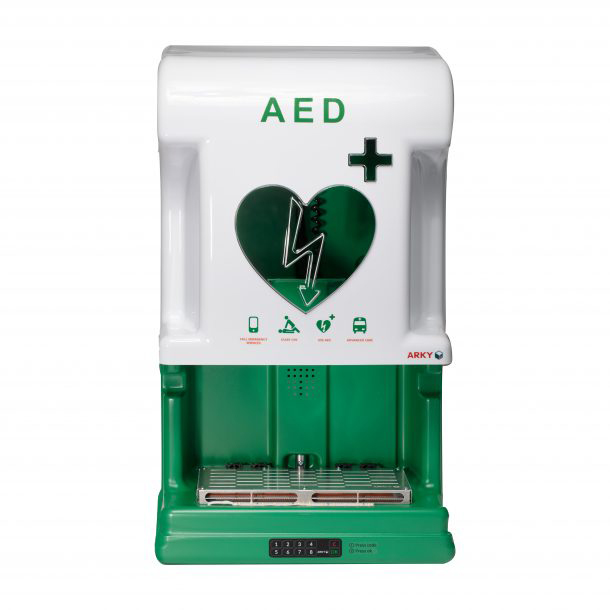 ARKY CORE PLUS venkovní AED skříňka s alarmem a PIN zámkem 5