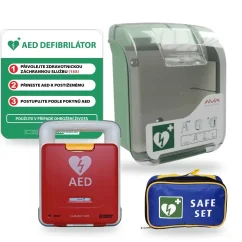 Záchranné stanoviště na stěnu – AED CardioAid-1 + skříň AIVIA 200 V3