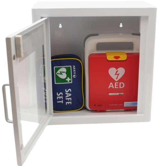 Defibrilátorová skříň ARKY (AED) s alarmem, bílá